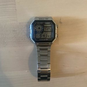Silver Digital Casio Watch. Never Worn. RARE.
